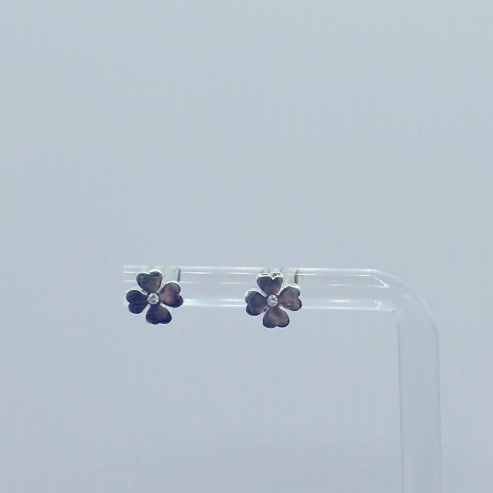 Silver stud earrings